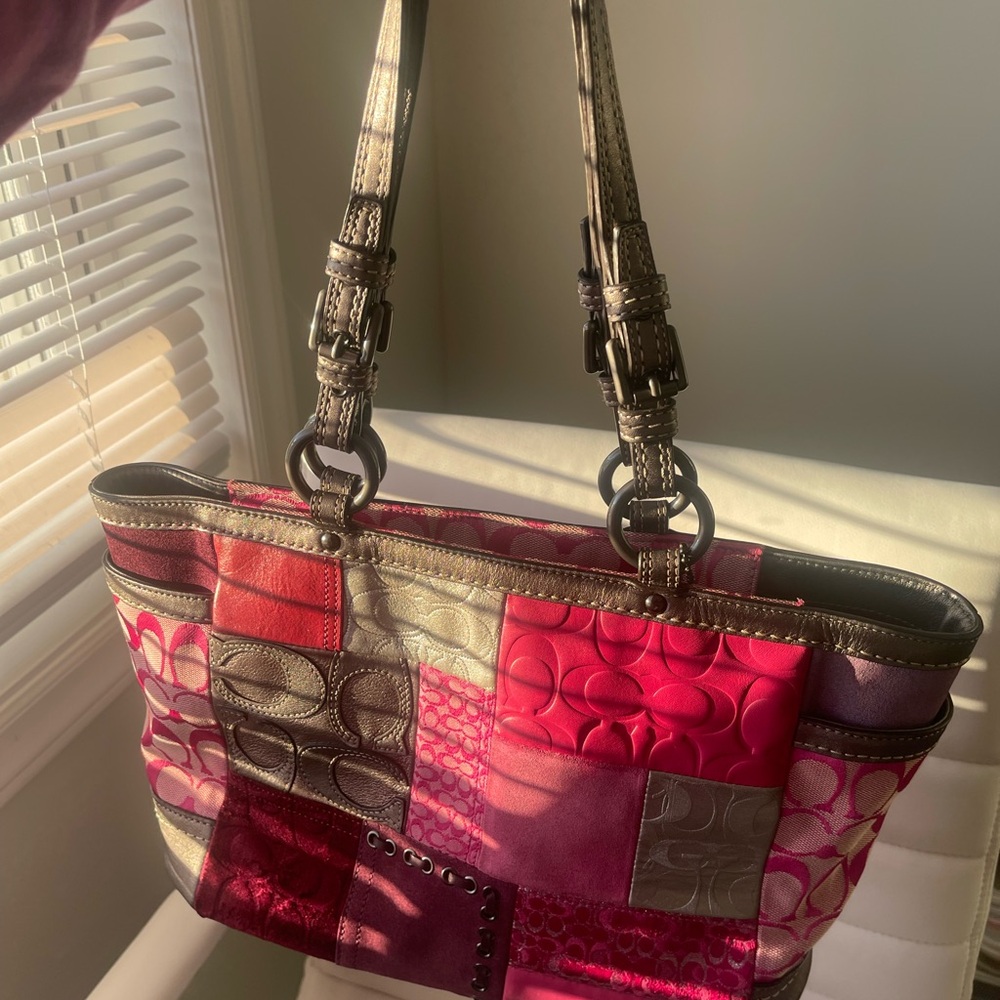 Coach Multicolor Patchwork Tote Bag